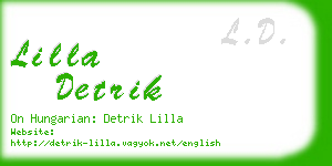 lilla detrik business card